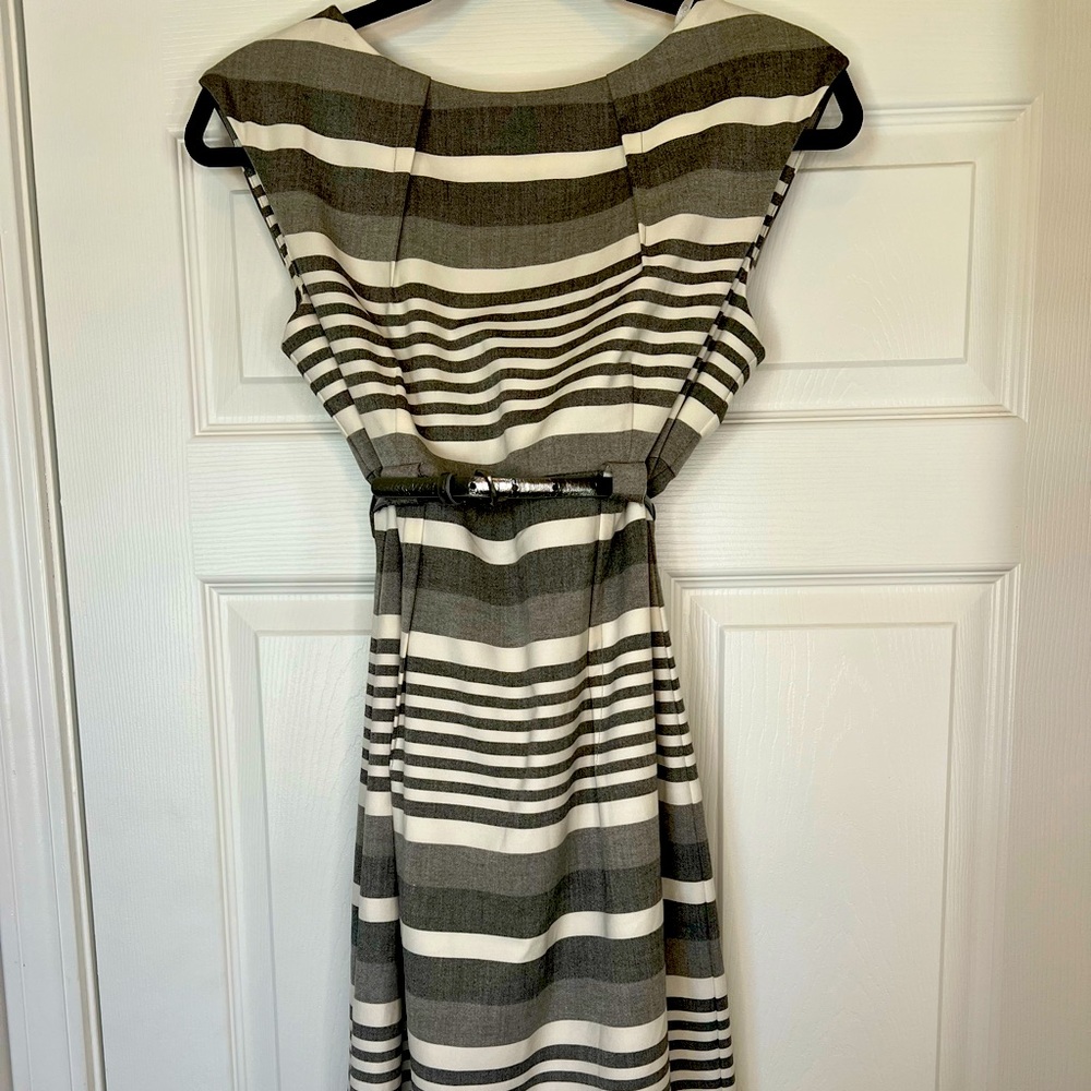 Calvin Klein Black and White Striped Dress
